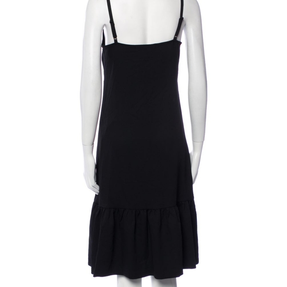 MICHAEL KORS SLIP DRESS WITH FLOUNCE WOMAN BLACK. - Picture 2 of 9